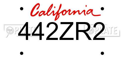 442ZR2 California License Plate