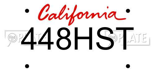448HST California License Plate