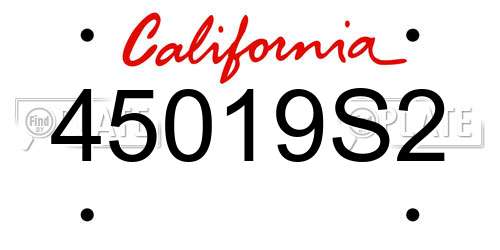 45019S2 California License Plate
