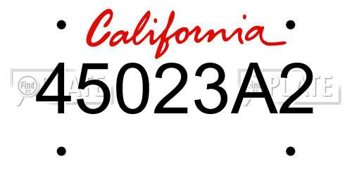 45023A2 California License Plate