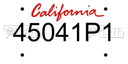 45041P1 California License Plate