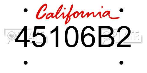 45106B2 California License Plate