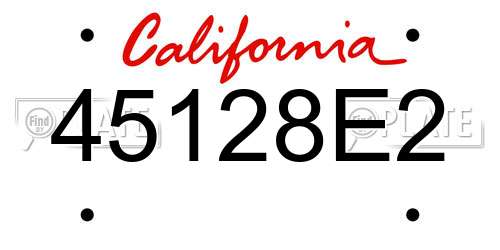 45128E2 California License Plate