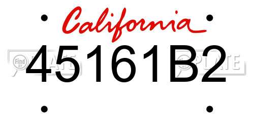 45161B2 California License Plate