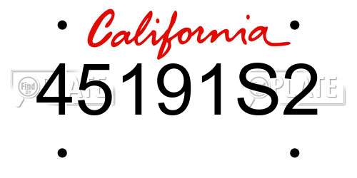 45191S2 California License Plate