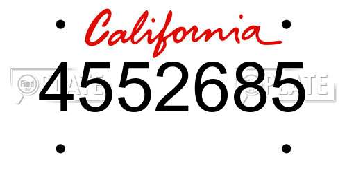 4552685 California License Plate