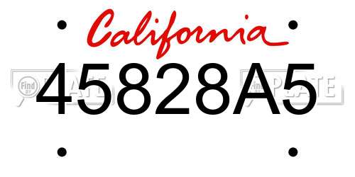 45828A5 California License Plate