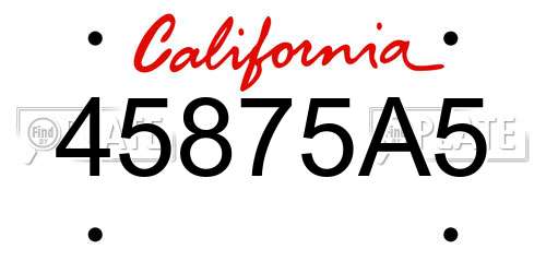 45875A5 California License Plate