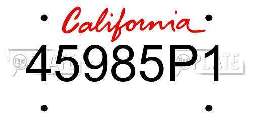 45985P1 California License Plate