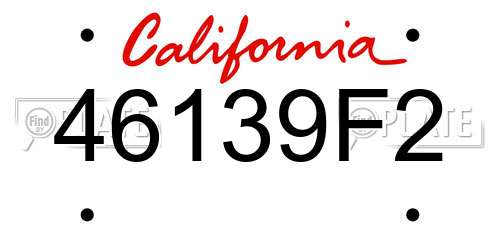 46139F2 California License Plate