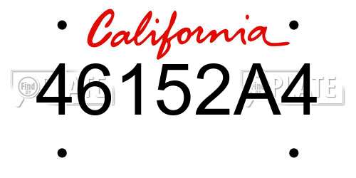 46152A4 California License Plate