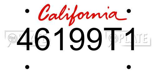 46199T1 California License Plate