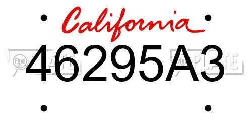 46295A3 California License Plate