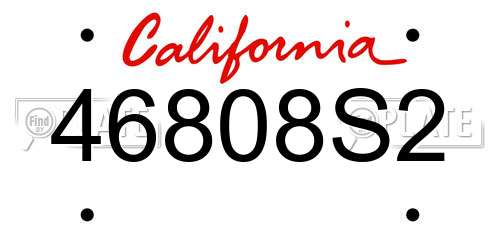 46808S2 California License Plate
