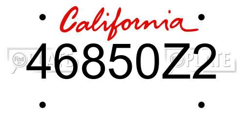46850Z2 California License Plate