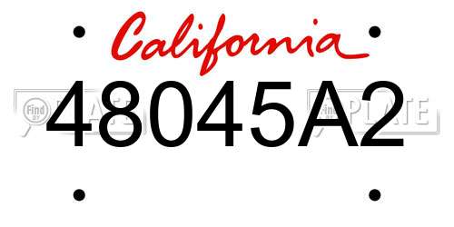 48045A2 California License Plate