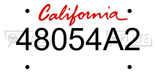 48054A2 California License Plate