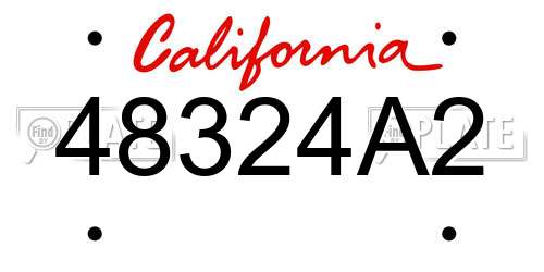 48324A2 California License Plate