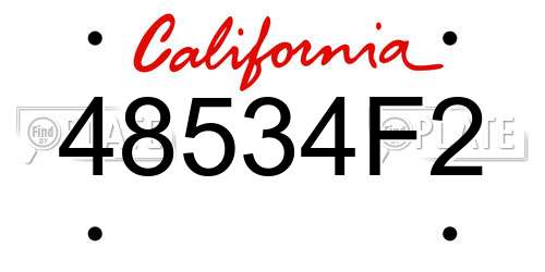 48534F2 California License Plate