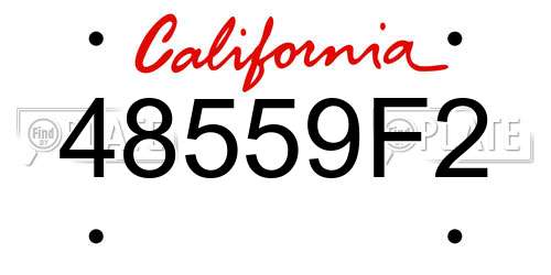 48559F2 California License Plate