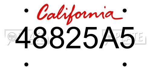48825A5 California License Plate