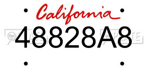48828A8 California License Plate