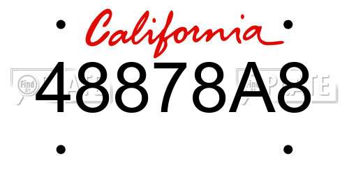 48878A8 California License Plate
