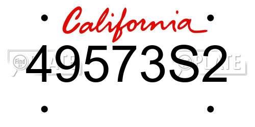 49573S2 California License Plate