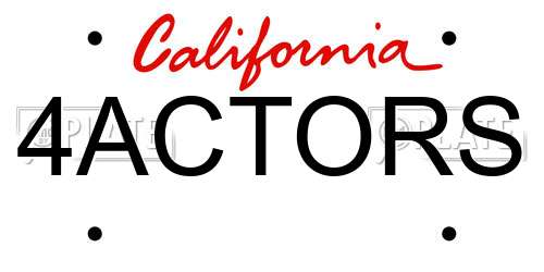4ACTORS California License Plate