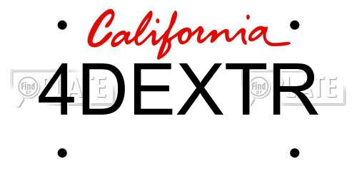 4DEXTR California License Plate