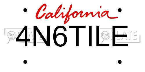 4N6TILE California License Plate