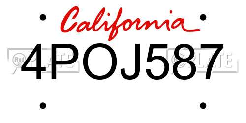 4POJ587 California License Plate