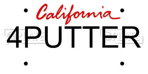 4PUTTER California License Plate