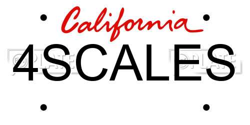 4SCALES California License Plate