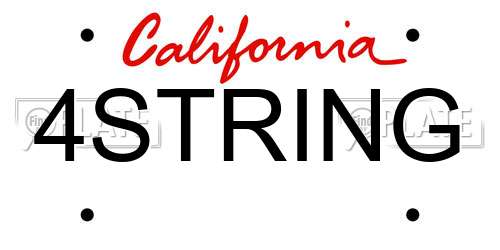 4STRING California License Plate