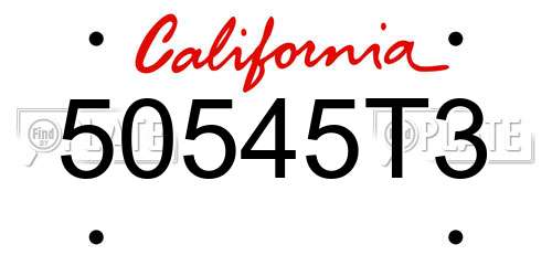 50545T3 California License Plate