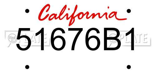 51676B1 California License Plate