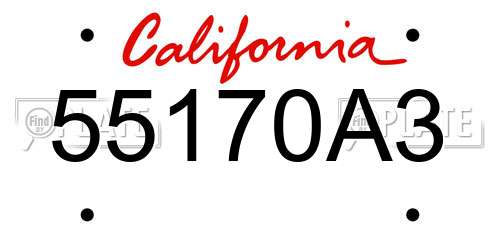 55170A3 California License Plate