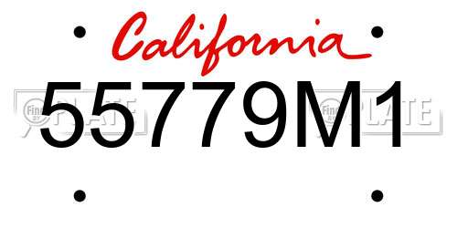 55779M1 California License Plate