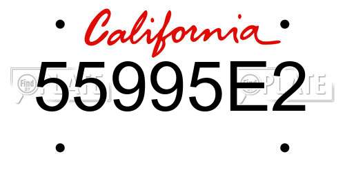 55995E2 California License Plate