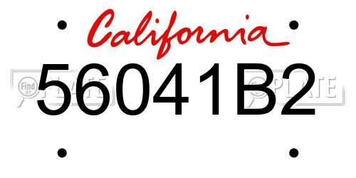 56041B2 California License Plate