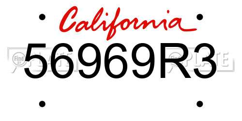 56969R3 California License Plate