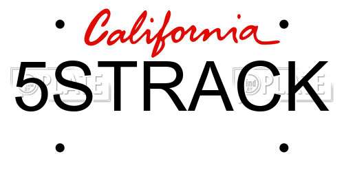5STRACK California License Plate