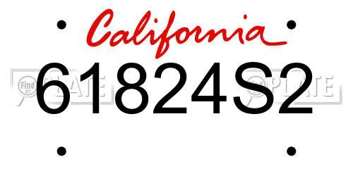 61824S2 California License Plate