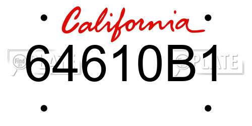 64610B1 California License Plate