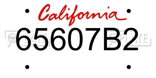 65607B2 California License Plate