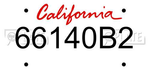 66140B2 California License Plate