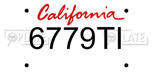6779TI California License Plate
