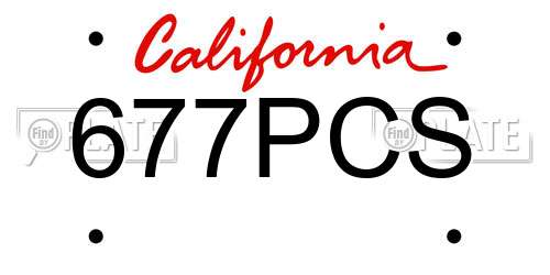 677PCS California License Plate
