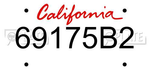 69175B2 California License Plate